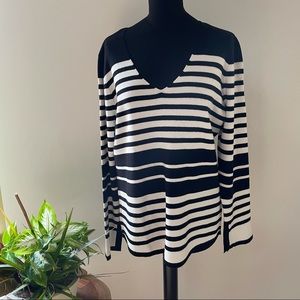 Cyrus V-Neck Striped Sweater